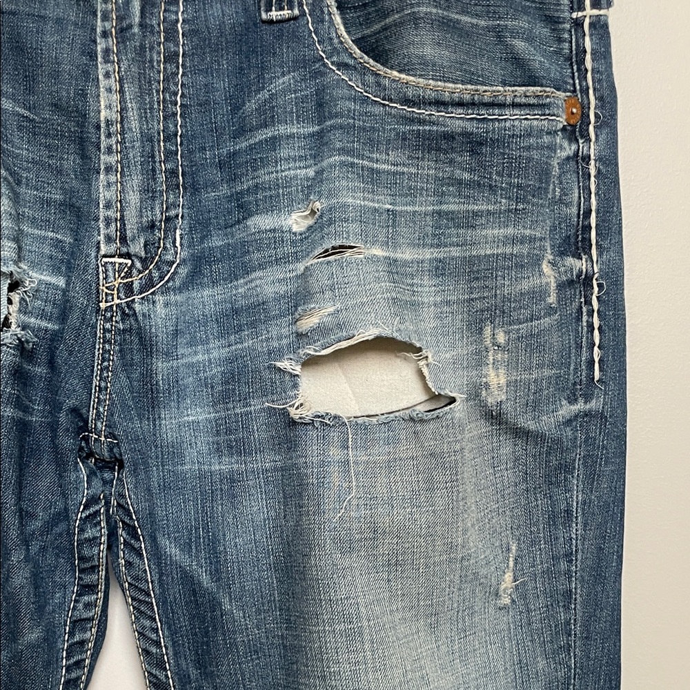 Big Star Men's Regular Boot Cut Distressed Denim Jeans - Picture 6 of 10